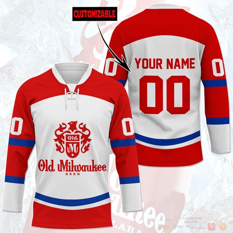 BEST Old Milwaukee Custom name and number Hockey Jersey 3