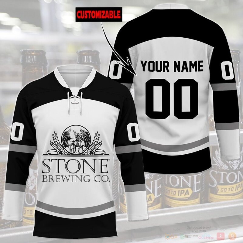 BEST Stone Brewing Co Custom name and number Hockey Jersey 3