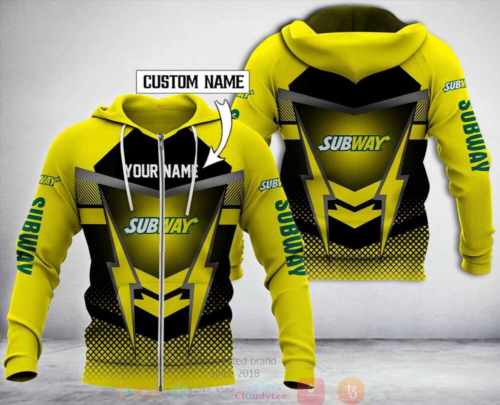 Alternative view of TOP Personalized Subway 3D All Over Printed Fleece Hoodie, Hoodie