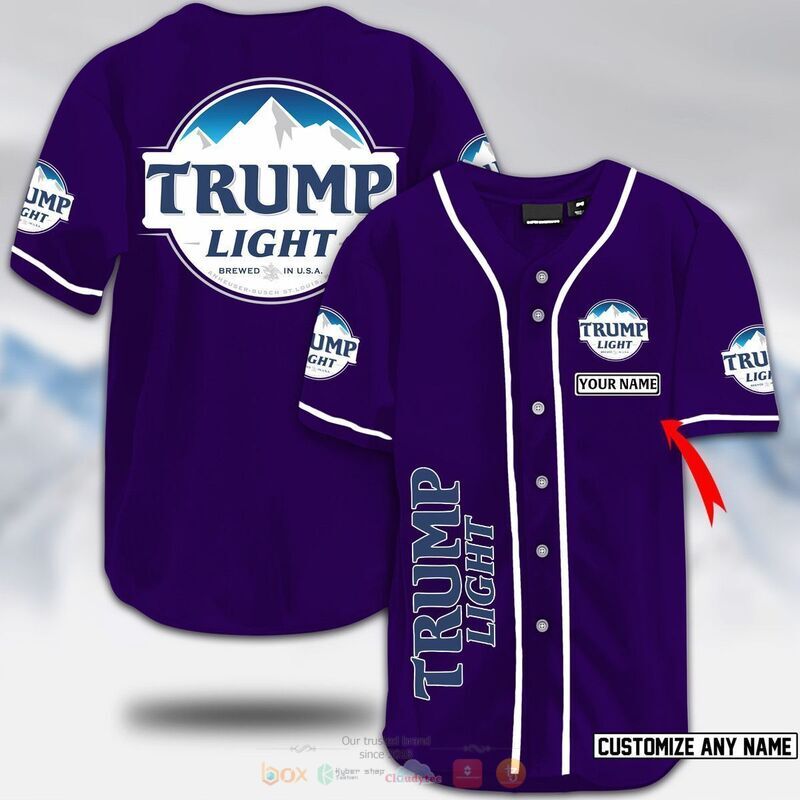 HOT Trump light beer custom name baseball jersey 12