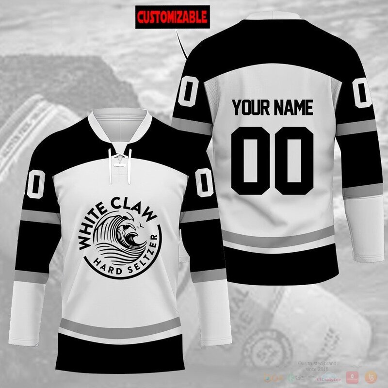 BEST White Claw Hard Seltzer Custom name and number Hockey Jersey 2