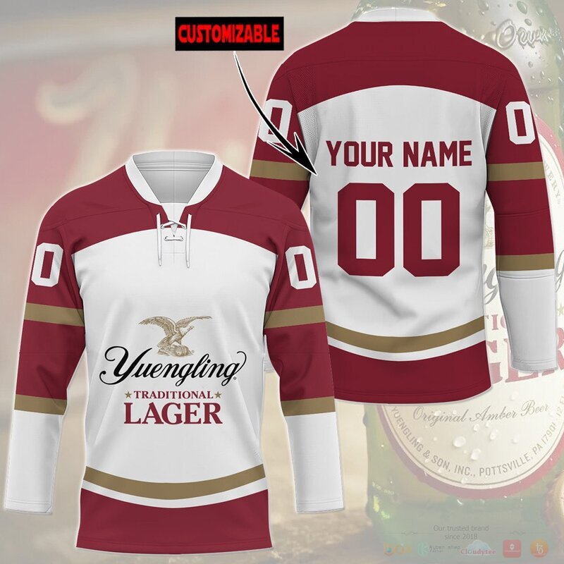 BEST Yuengling Lager Custom name and number Hockey Jersey 3