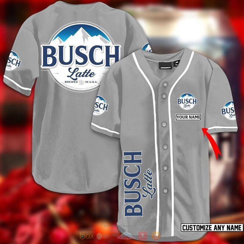 HOT Busch latte beer custom name baseball jersey 23