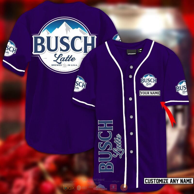 HOT Busch latte beer custom name baseball jersey 14