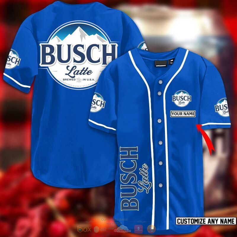 HOT Busch latte beer custom name baseball jersey 15