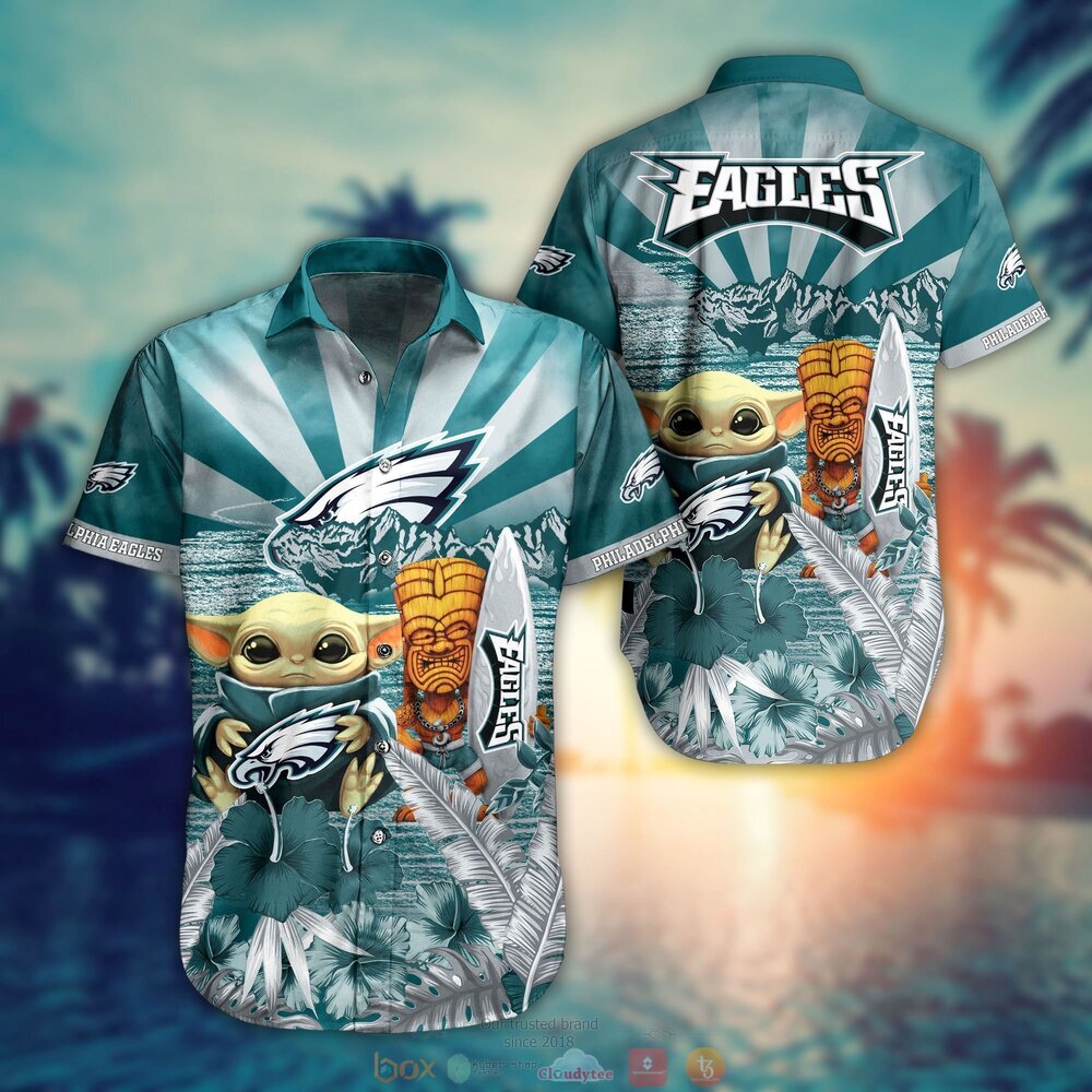 BEST Baby Yoda Philadelphia Eagles NFL Hawaiian Shirt, Shorts 1