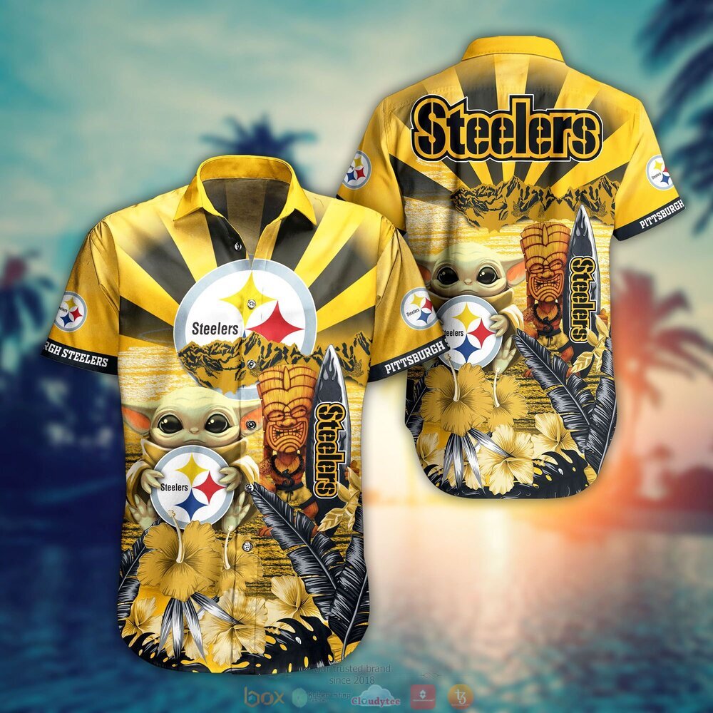 BEST Baby Yoda Pittsburgh Steelers NFL Hawaiian Shirt, Shorts 9
