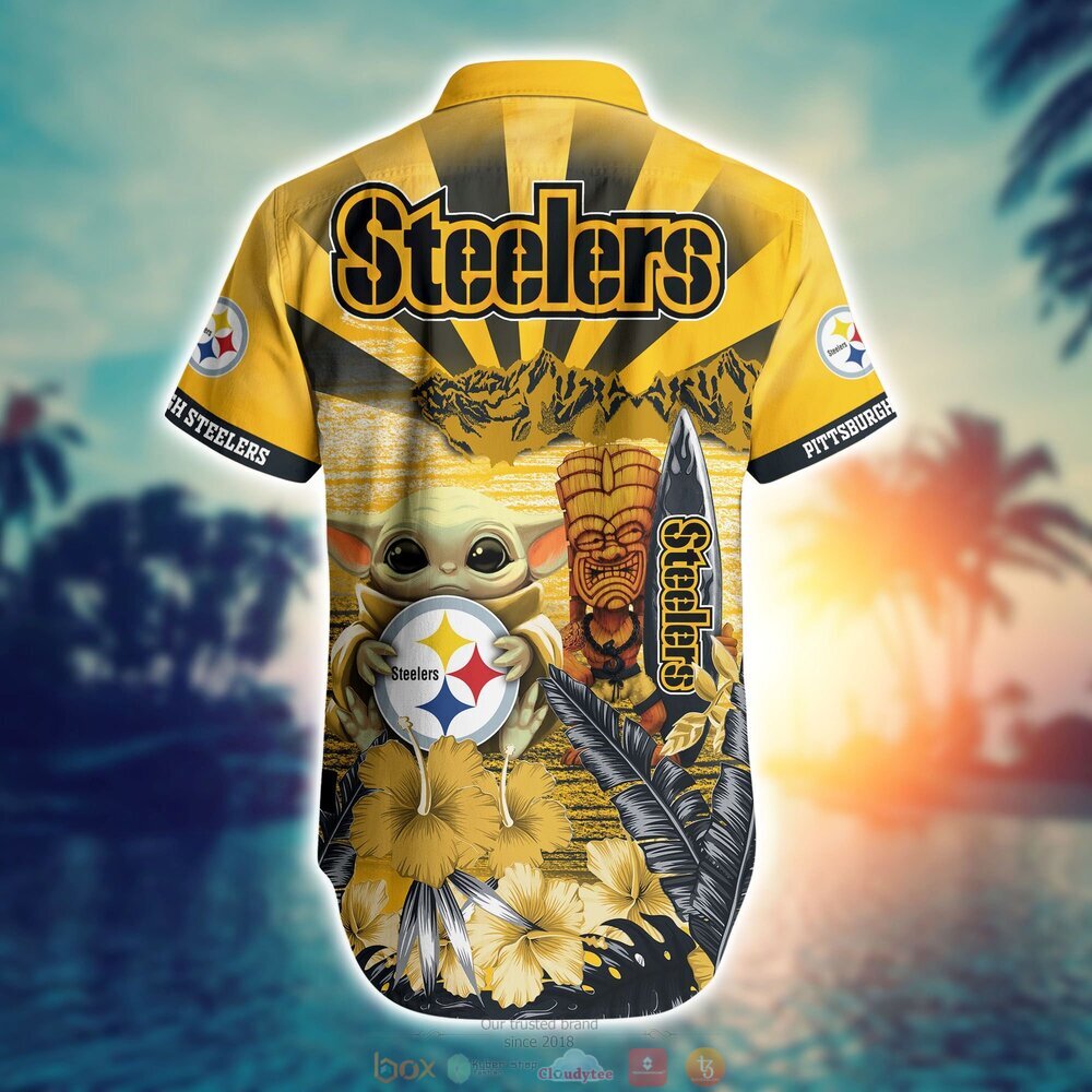 BEST Baby Yoda Pittsburgh Steelers NFL Hawaiian Shirt, Shorts 3