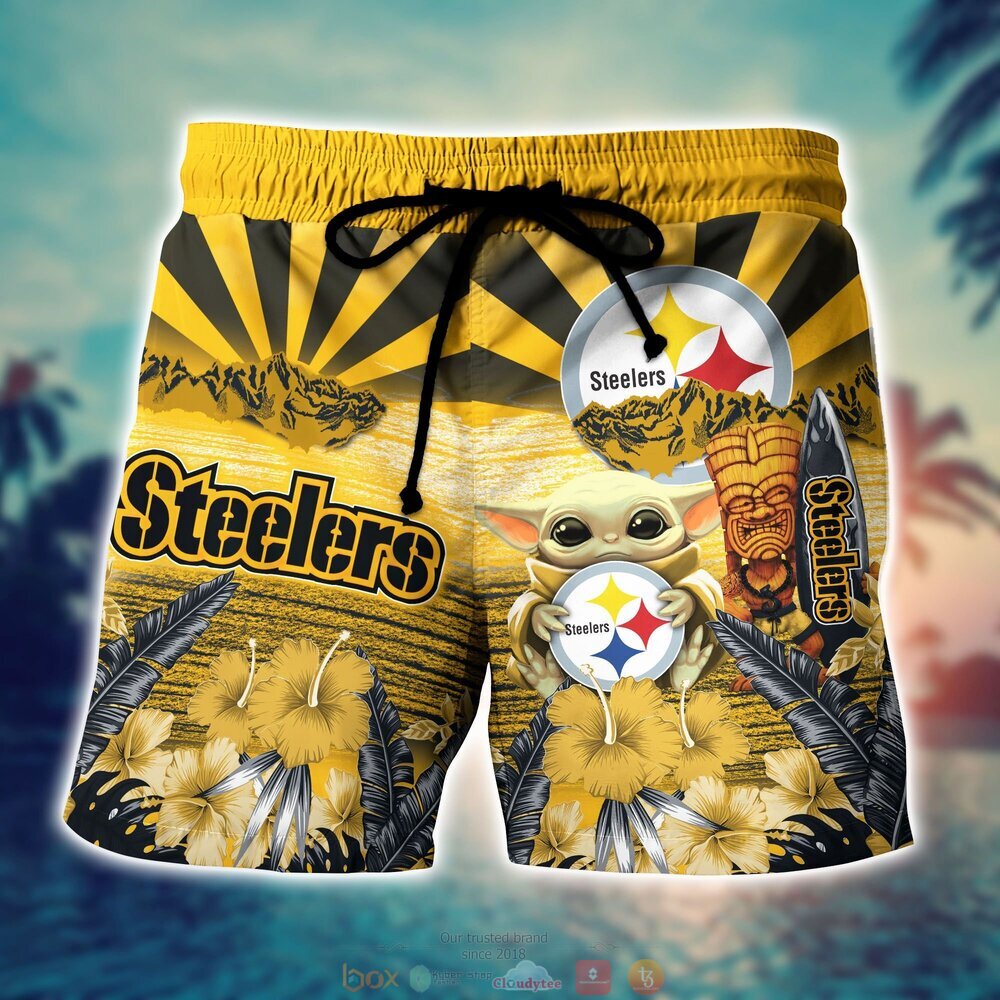 BEST Baby Yoda Pittsburgh Steelers NFL Hawaiian Shirt, Shorts 7