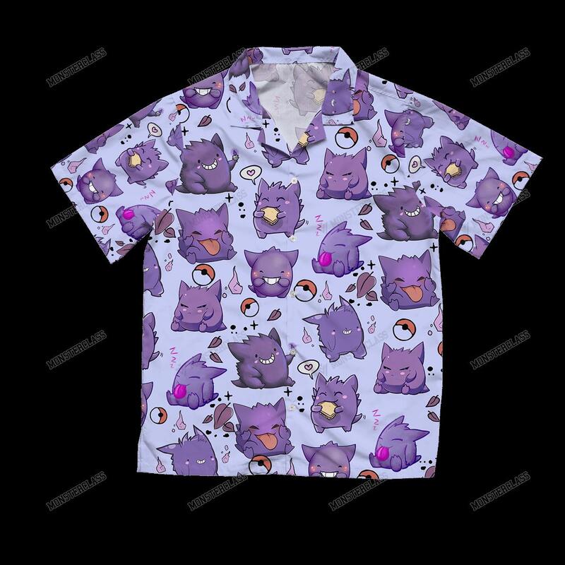 BEST Pokemon Gengar Hawaiian Shirt, Short 1