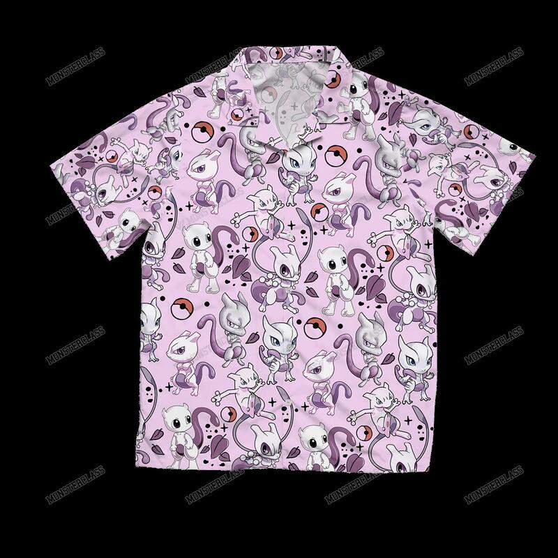 BEST Pokemon Mewtwo Hawaiian Shirt, Short 8