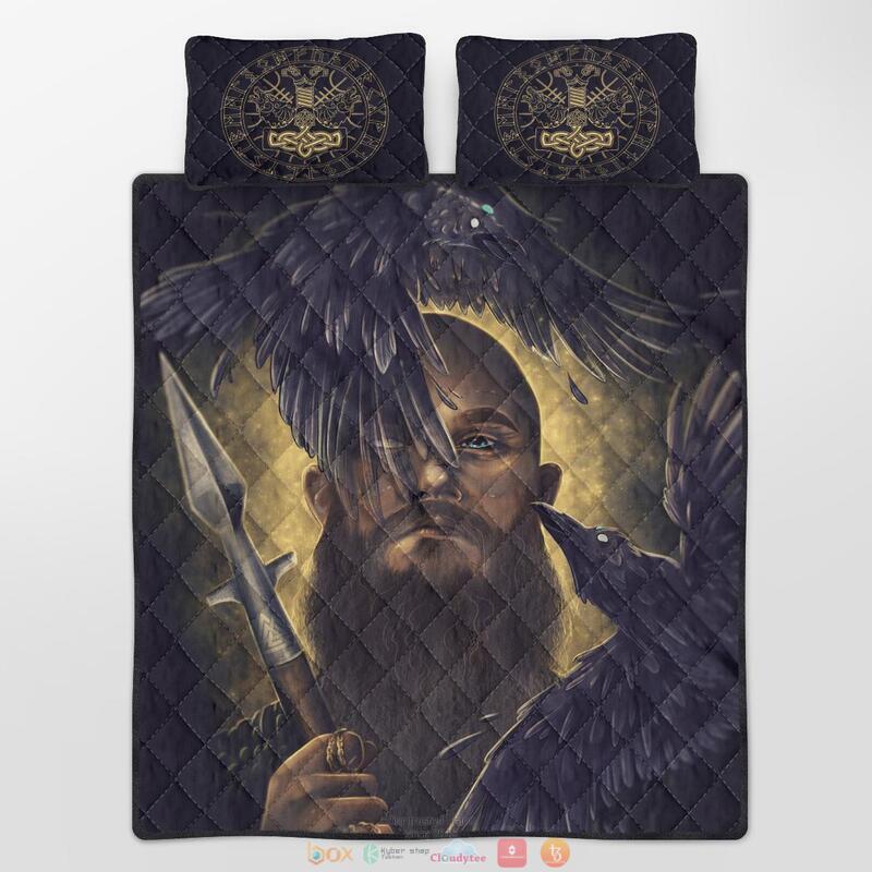 BEST Raven Spear black Full print 3d Quilt Bedding Set 10