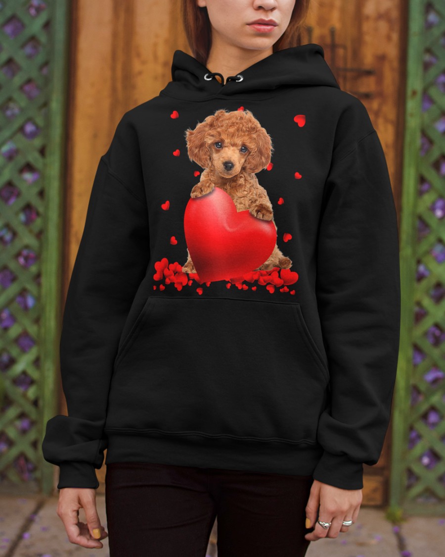 Red Toy Poodle Valentine Hearts shirt, hoodie 20