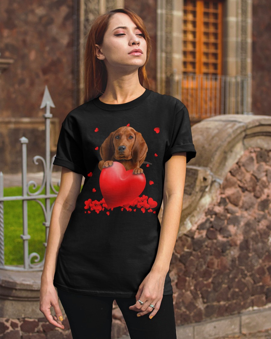 Redbone Coonhound Valentine Hearts shirt, hoodie 17