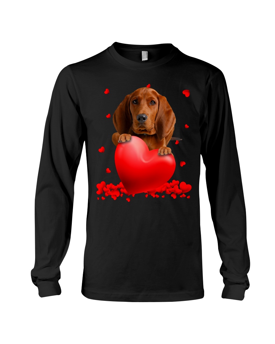 Redbone Coonhound Valentine Hearts shirt, hoodie 3