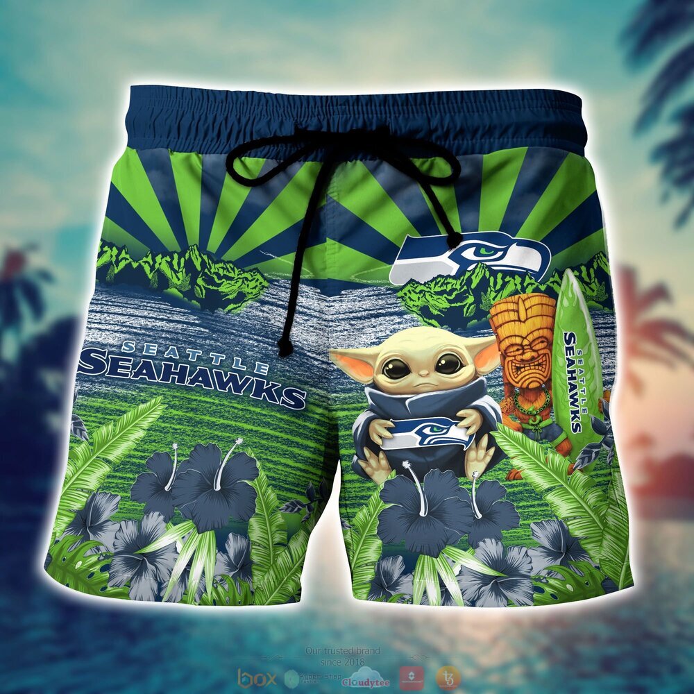 BEST Baby Yoda Seattle Seahawks NFL Hawaiian Shirt, Shorts 4