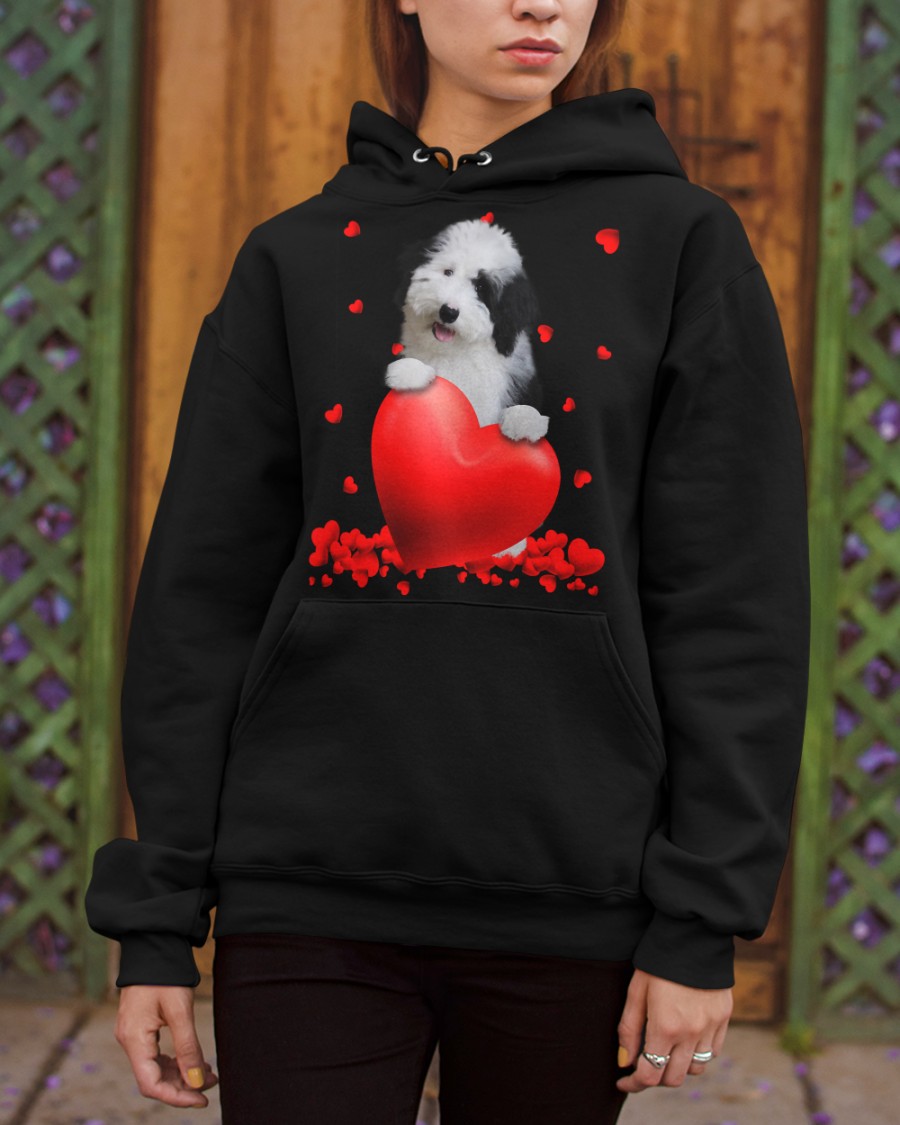 Sheepadoodle Valentine Hearts shirt, hoodie 1