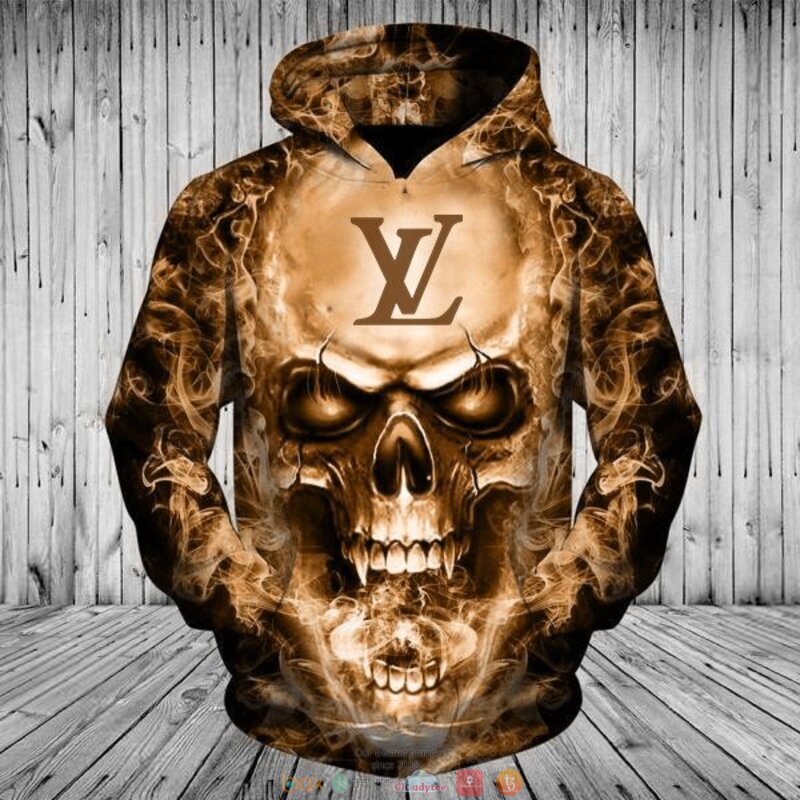 BEST Skull Louis Vuitton full print 3d hoodie, zip hoodie 4
