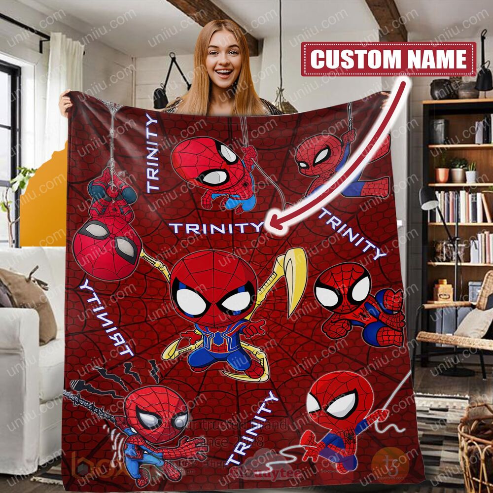 Spider Man Chipi Personalized Blanket 15