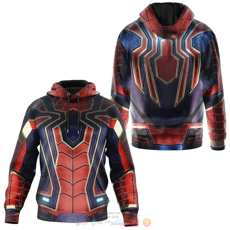 HOT Marvel Spider Man navy blue 3d hoodie and shirt 9