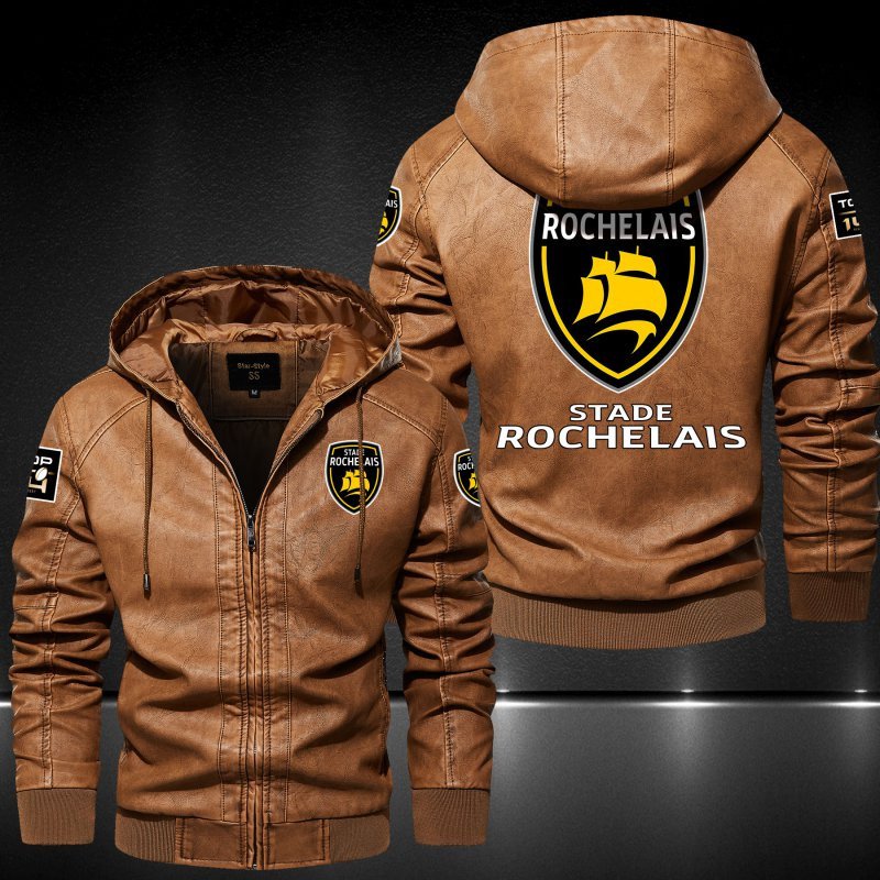 Alternative view of HOT Stade Rochelais Club leather hat jacket