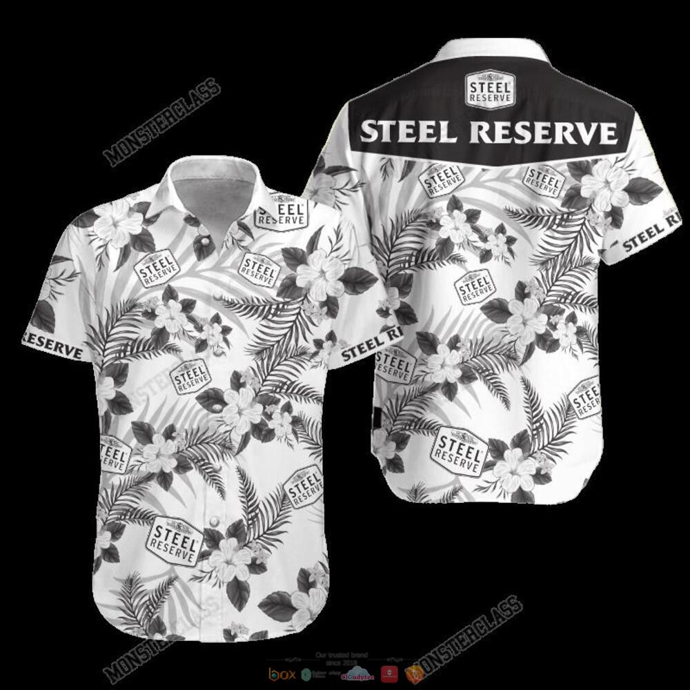 Steel Reserve Tropical Plant Hawaiian Shirt, Shorts 4