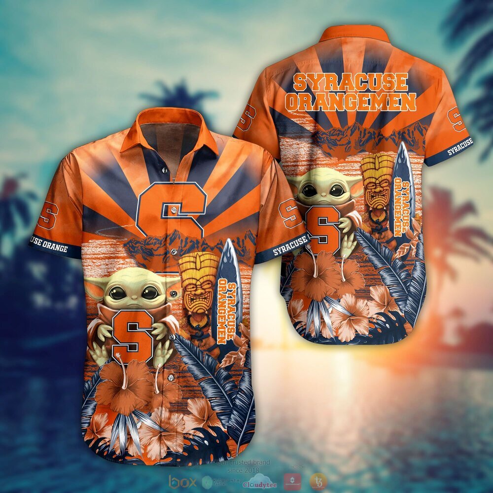 BEST Baby Yoda Syracuse Orange NCAA Hawaiian Shirt, Shorts 1
