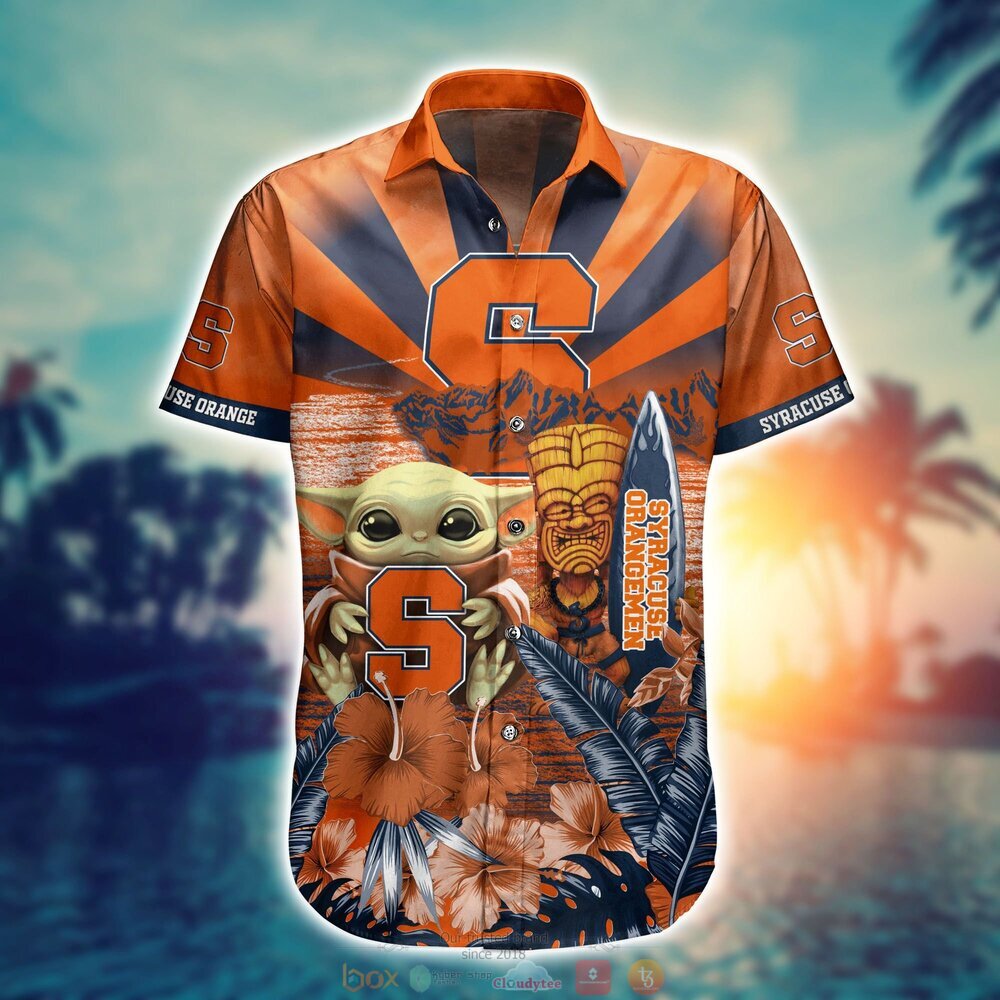 BEST Baby Yoda Syracuse Orange NCAA Hawaiian Shirt, Shorts 2
