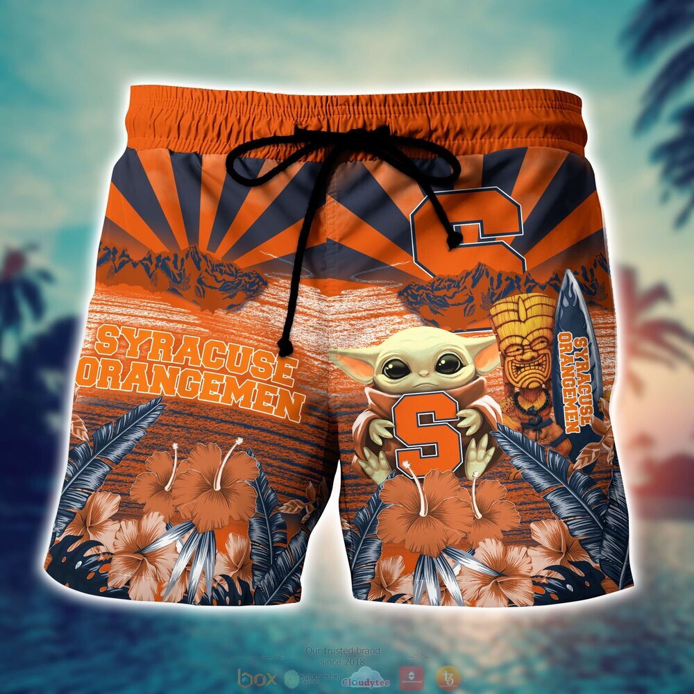 BEST Baby Yoda Syracuse Orange NCAA Hawaiian Shirt, Shorts 7