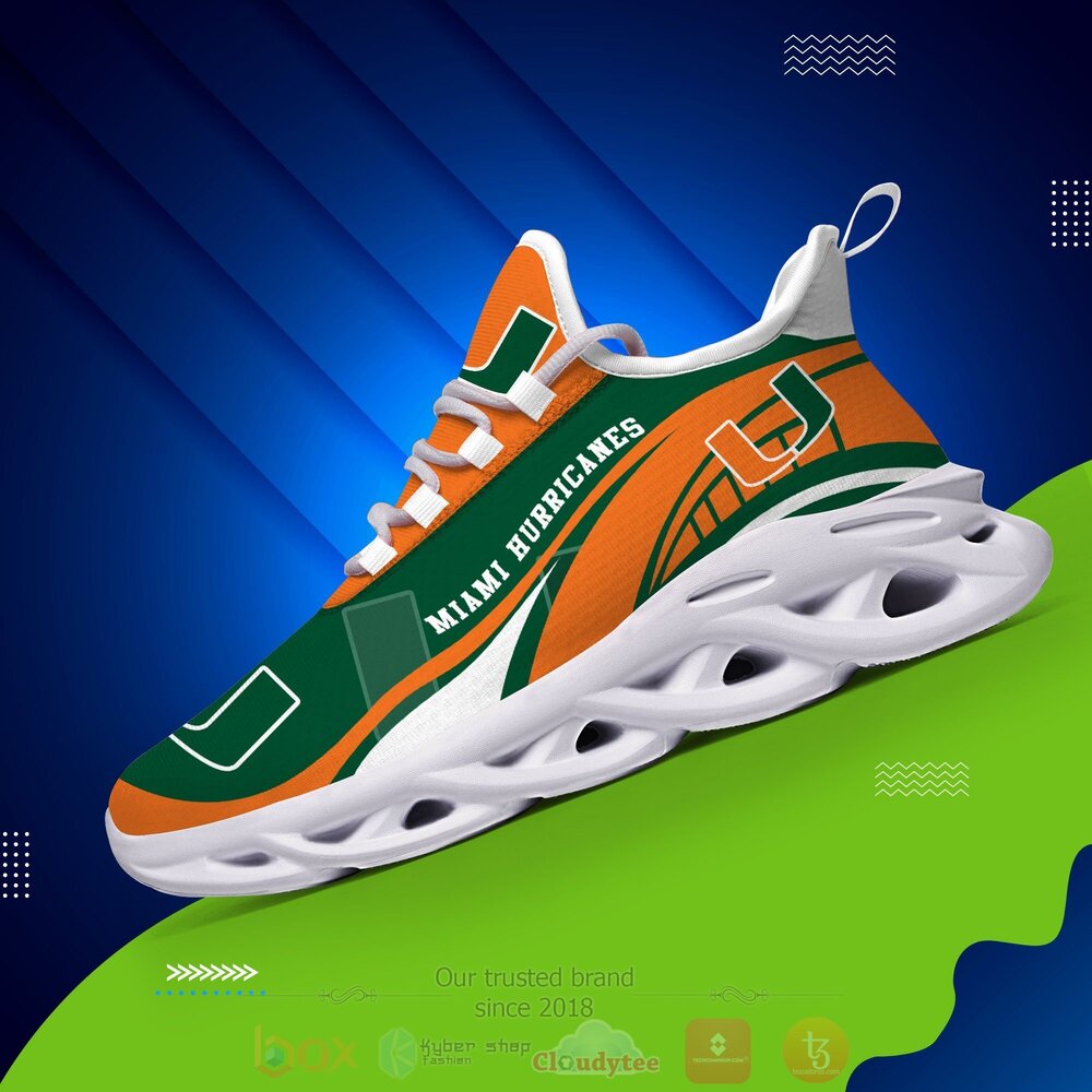 TOP Miami Hurricanes NCAA Max Soul Clunky Sneaker Shoes 9