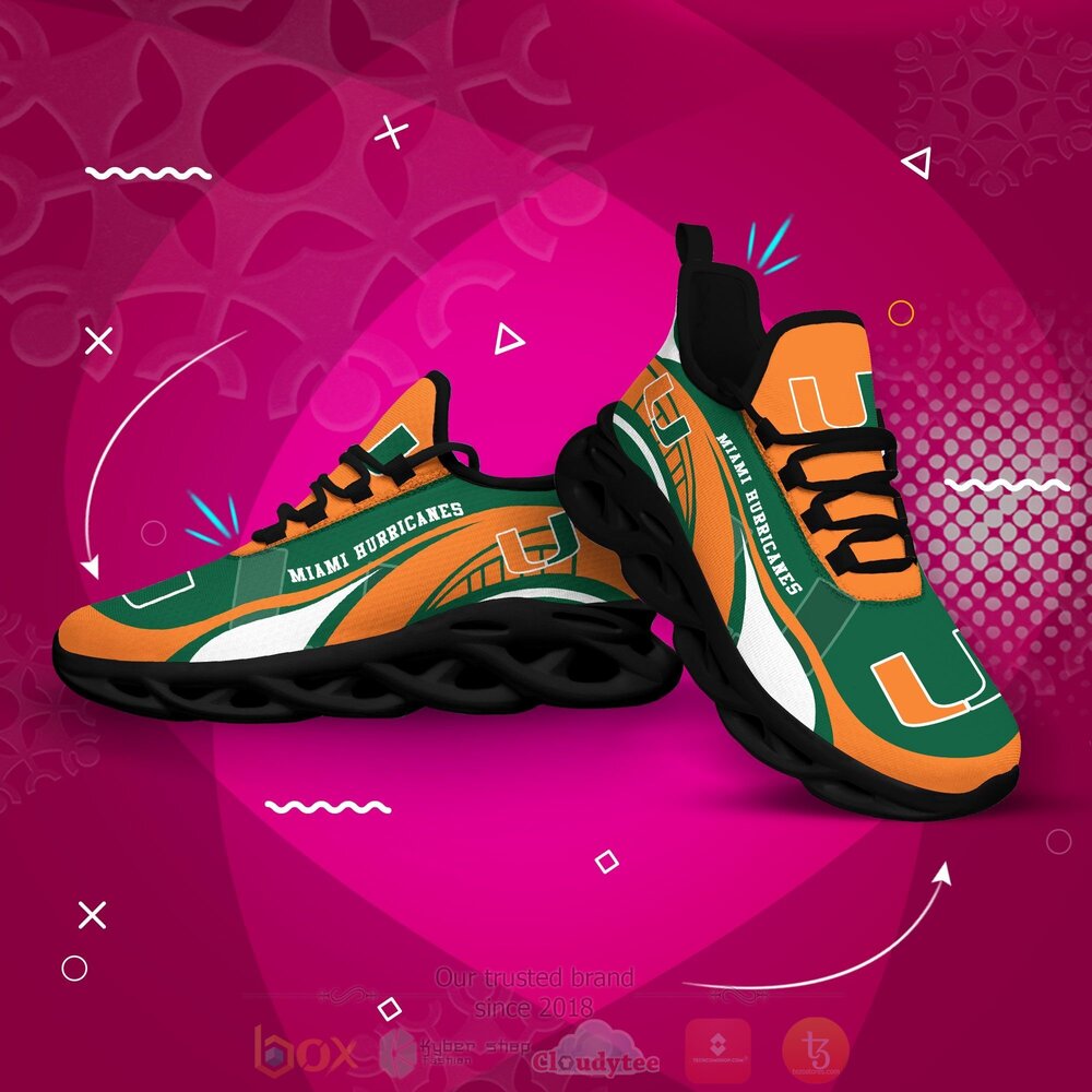 TOP Miami Hurricanes NCAA Max Soul Clunky Sneaker Shoes 2