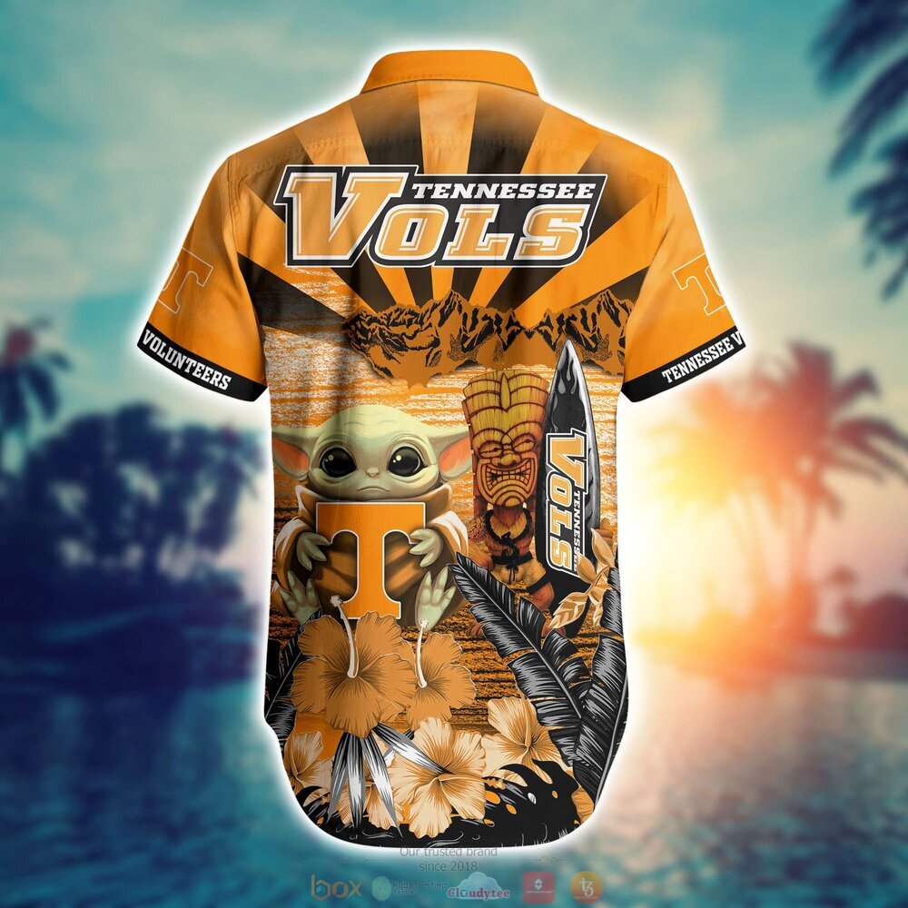 BEST Baby Yoda Tennessee Volunteers NCAA Hawaiian Shirt, Shorts 3
