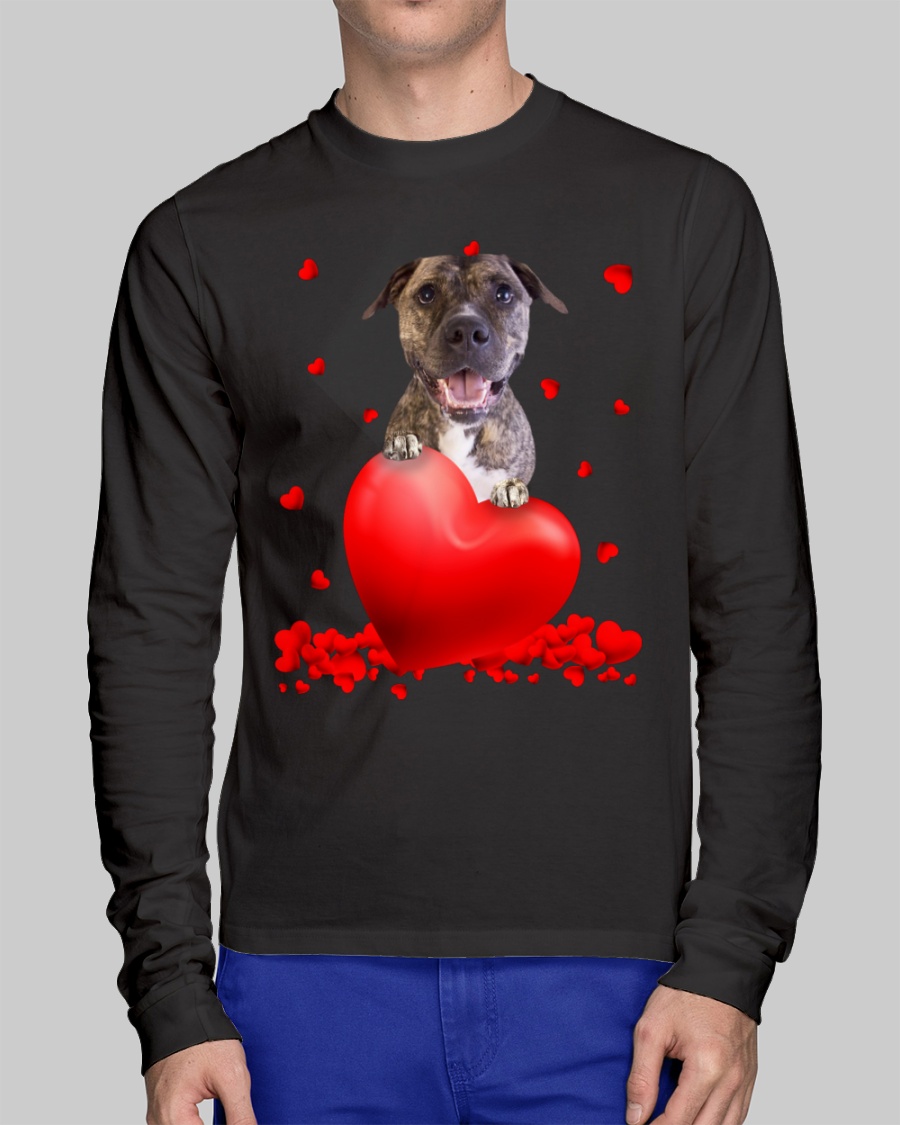 NEW Brindle Pitbull Valentine Hearts shirt, hoodie 23