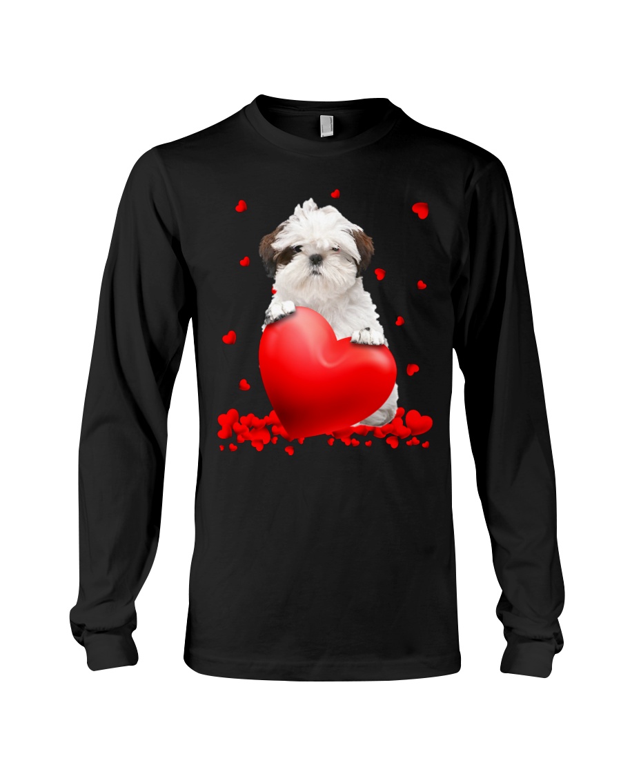 NEW White Shih Tzu Valentine Hearts shirt, hoodie 22