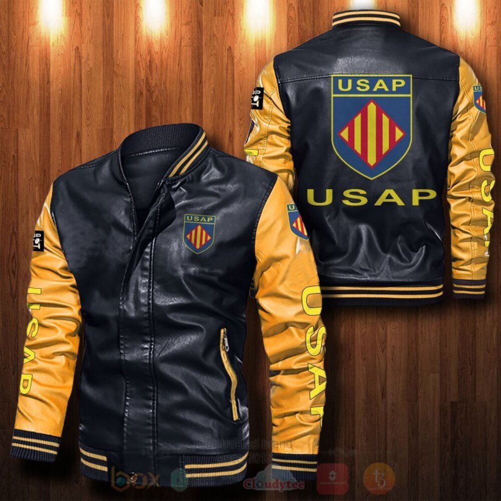 TOP USA Perpignan Leather Bomber Jacket 12