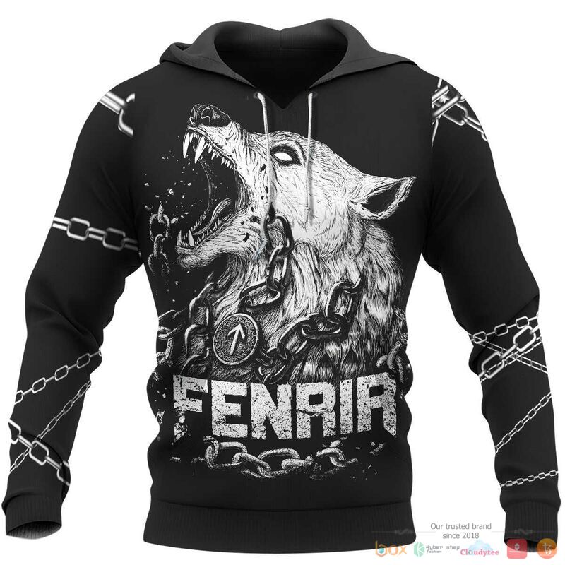 HOT Fenrir is tied with chains Viking shirt, Hoodie 15