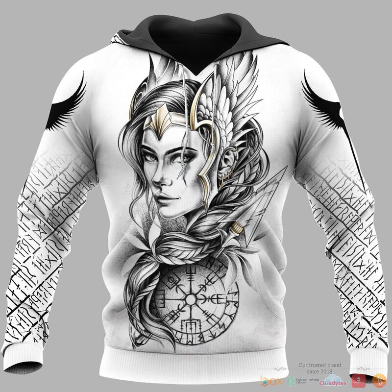 HOT Goddess Freya Vegvisir Viking shirt, Hoodie 14