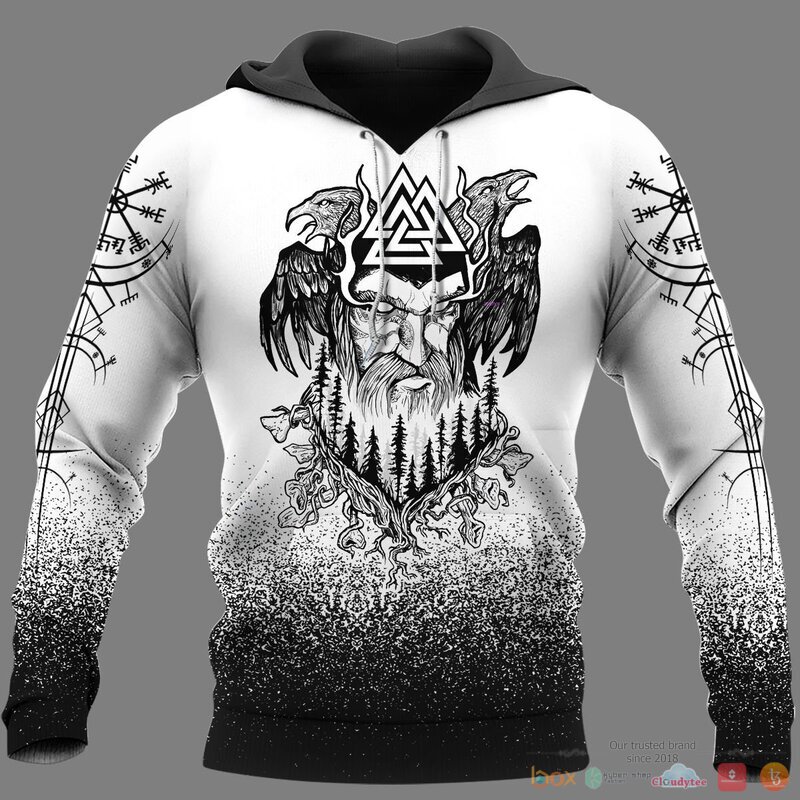 HOT Odin Raven Valknut Hammer Viking shirt, Hoodie 12