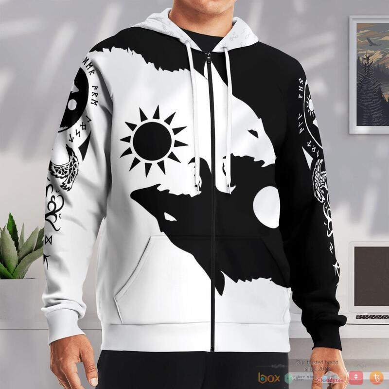 HOT Ying Yang Wolf Skoll and Hati Viking shirt, Hoodie 7 HOT Ying Yang Wolf Skoll and Hati Viking shirt, Hoodie - Image 7