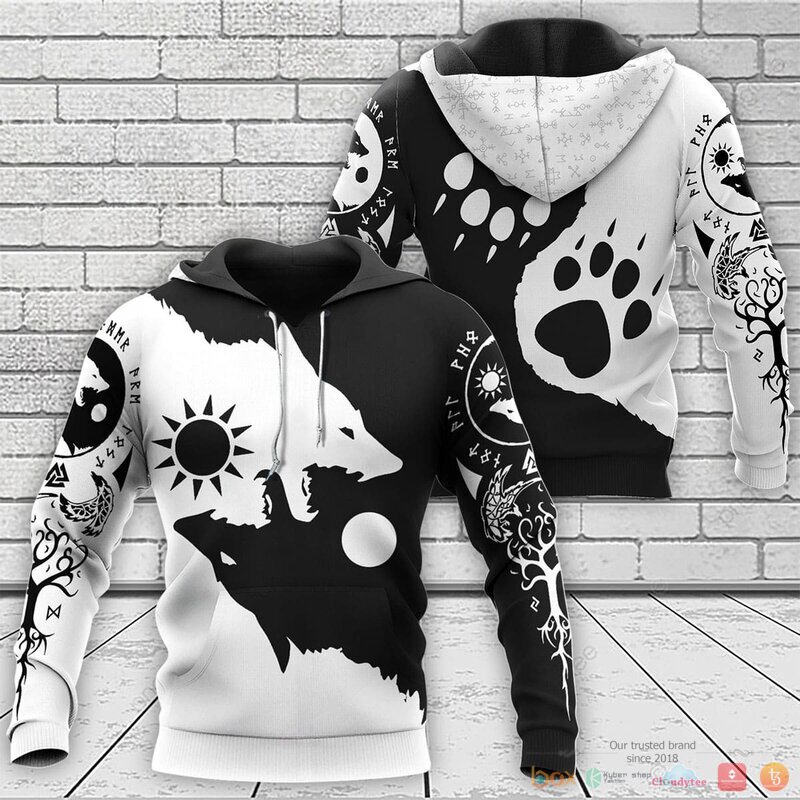 HOT Ying Yang Wolf Skoll and Hati Viking shirt, Hoodie 11 HOT Ying Yang Wolf Skoll and Hati Viking shirt, Hoodie - Image 11