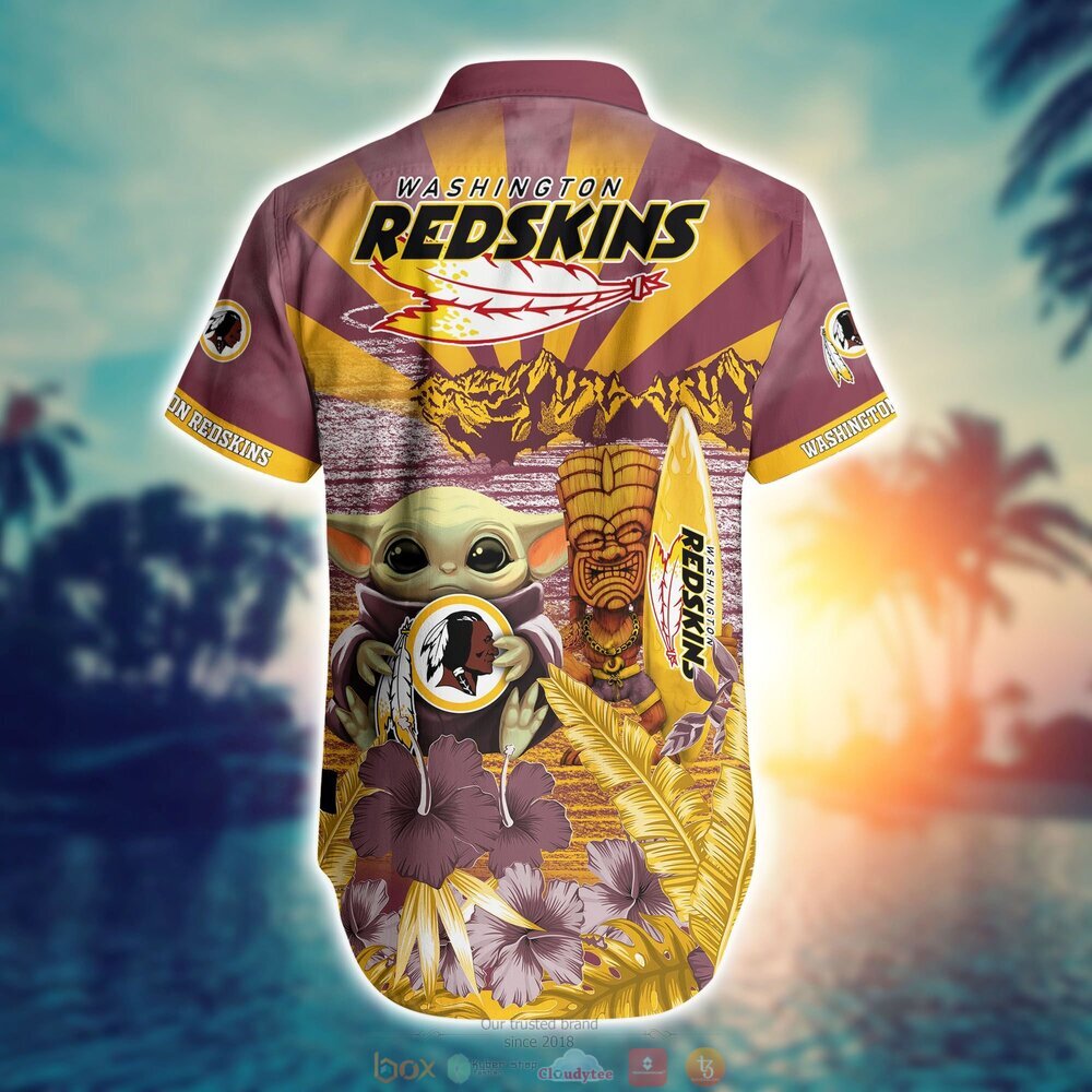 BEST Baby Yoda Washington Redskins NFL Hawaiian Shirt, Shorts 3