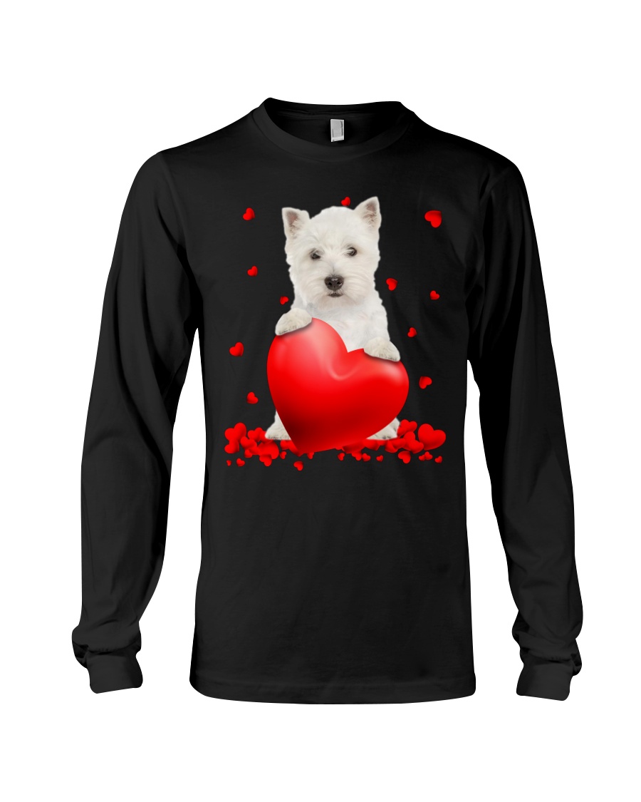 West Highland White Terrier Valentine Hearts shirt, hoodie 3