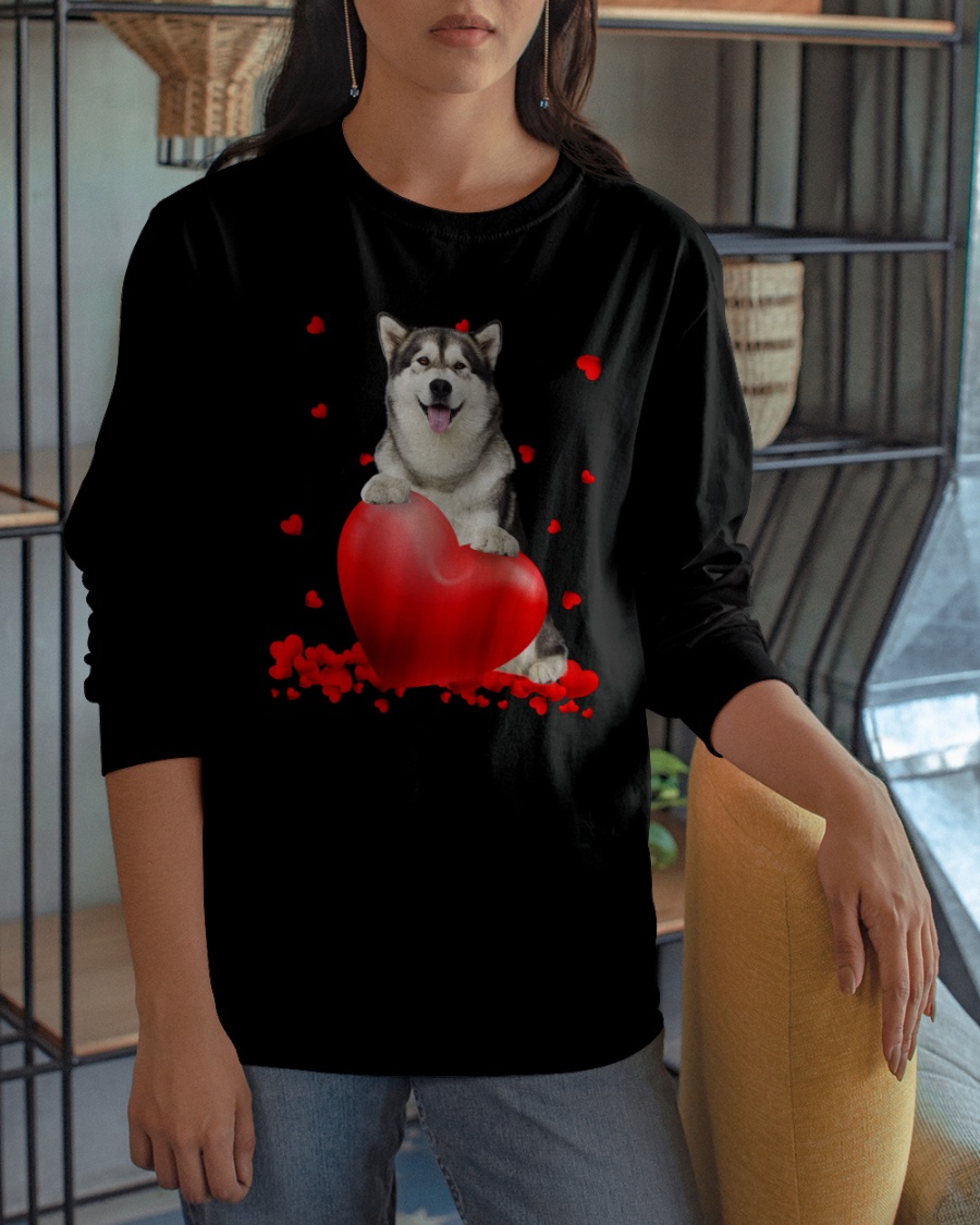 NEW Alaskan Malamute Valentine Hearts shirt, hoodie 22