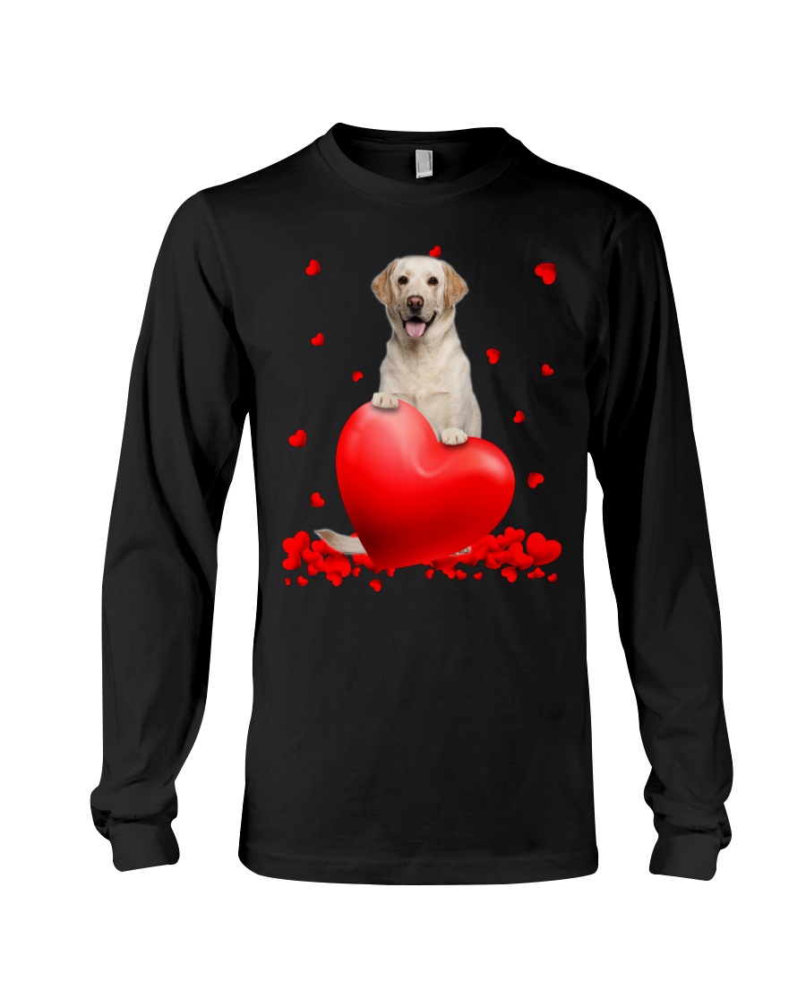 Yellow Labrador Valentine Hearts shirt, hoodie 3
