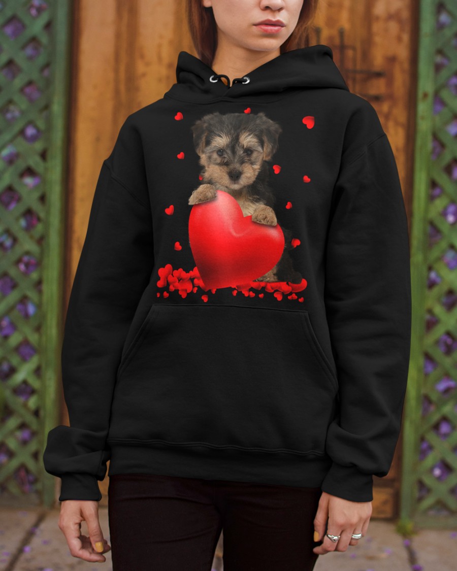 Yorkipoo Valentine Hearts shirt hoodie 6