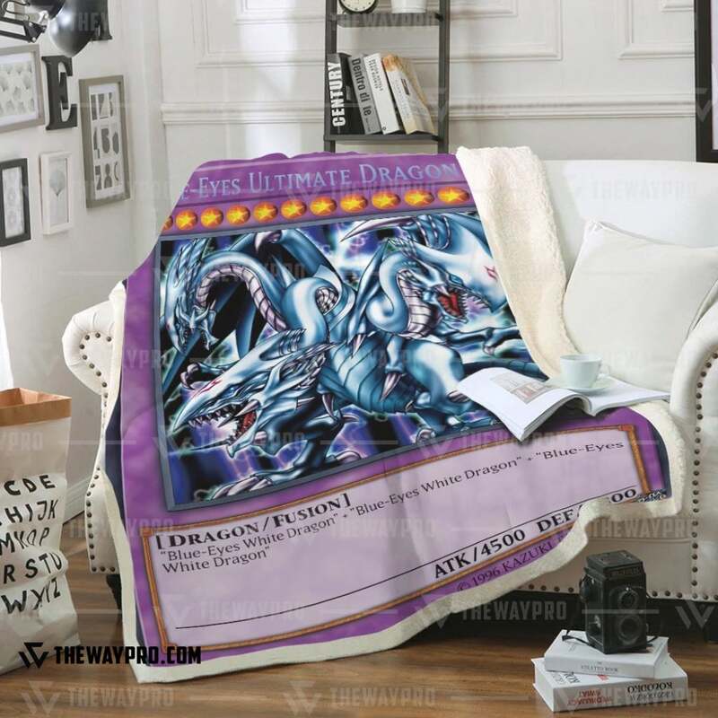 NEW Yu Gi Oh Blue-Eyes Ultimate White Dragon Blanket 10