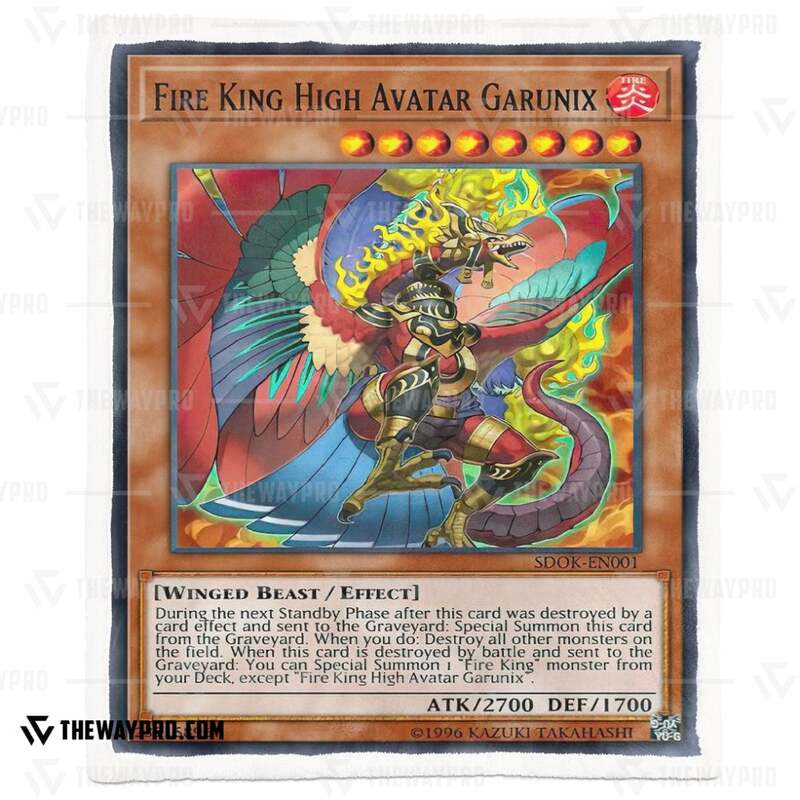 NEW Yu Gi Oh Fire King High Avatar Garunix Blanket 4