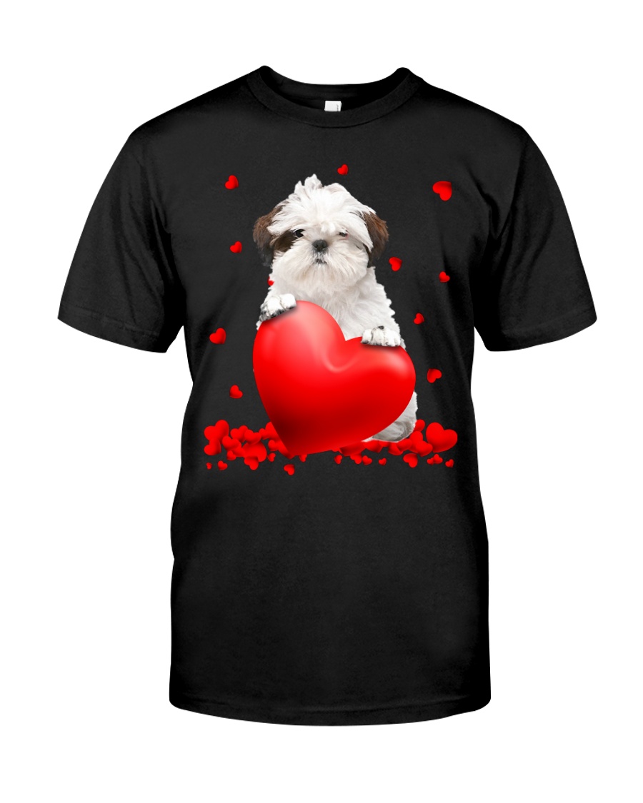 White Shih Tzu Valentine Hearts shirt, hoodie 23