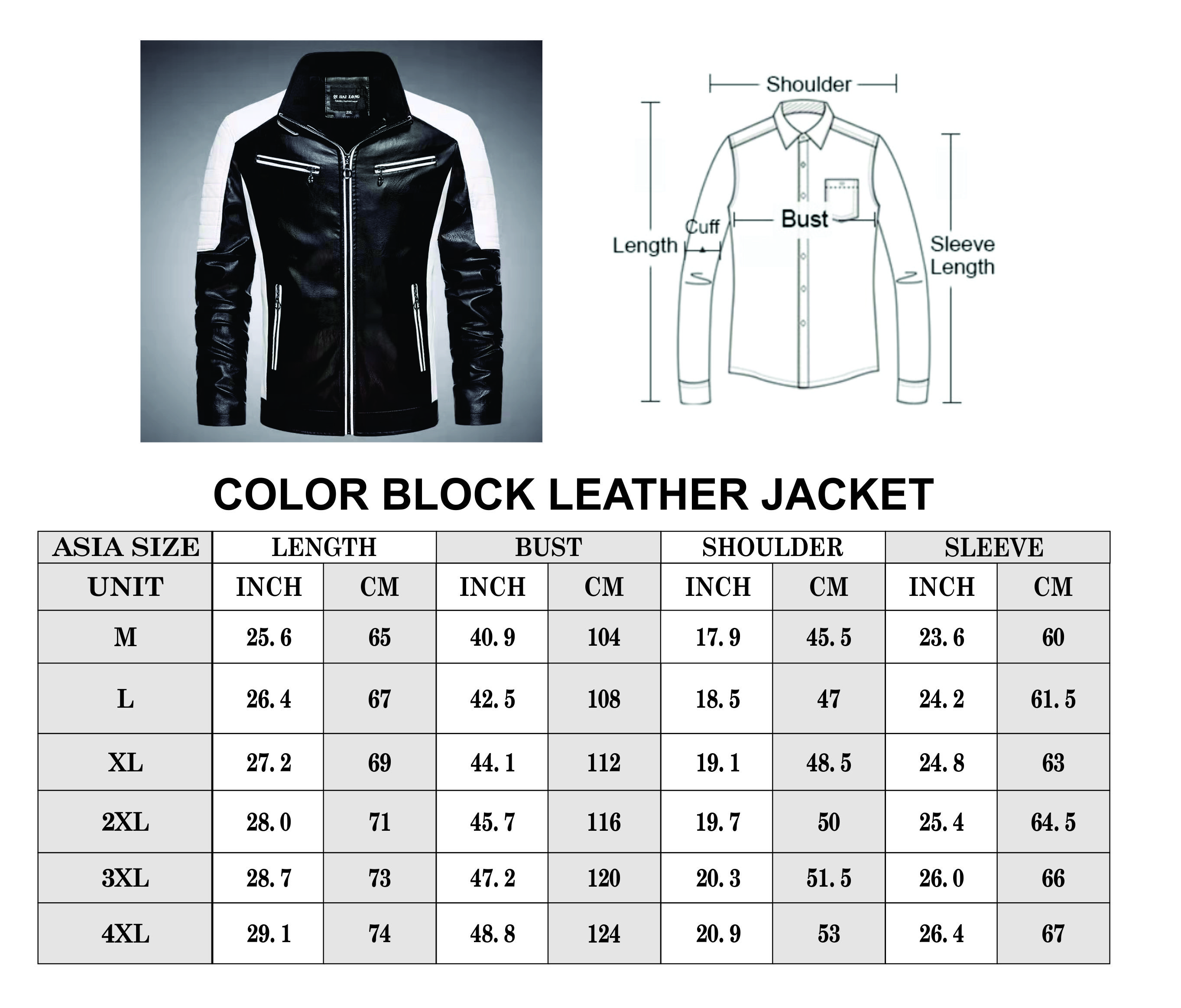 BEST Lincoln Block PU Leather Jacket 15