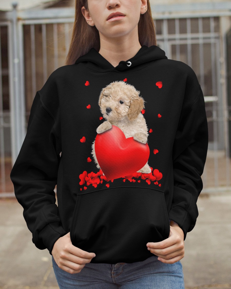 NEW Cream Toy Poodle Valentine Hearts shirt, hoodie 25